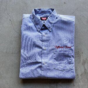 Different Breed Striped Button down Short Sleeve Shirt . work shirt